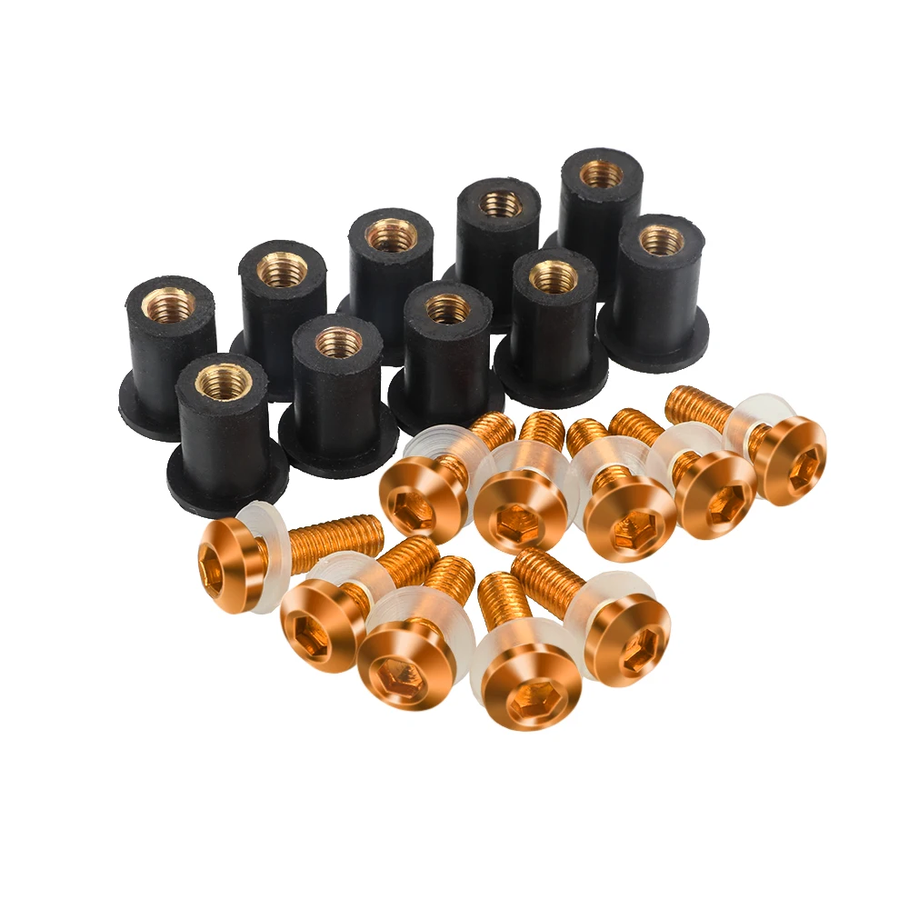 10 шт. 5 мм для YAMAHA MT10 MT-10 2017 2018 2019 2020 2021 2022 мотоциклетный болт на лобовое стекло