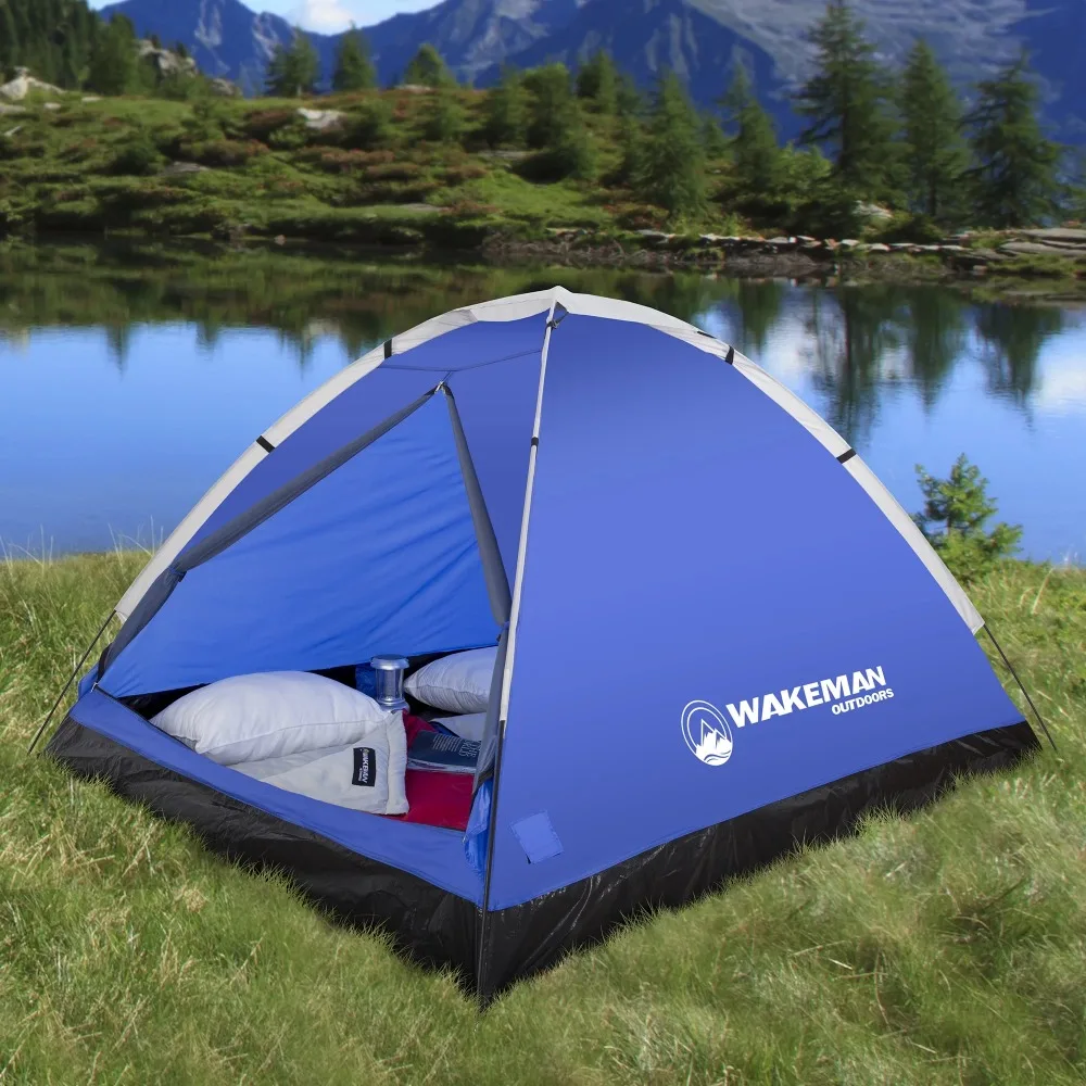 

Двухместная палатка, водонепроницаемая купольная палатка для кемпинга со съемной мушкой от дождя и сумкой для переноски, двухместная палатка Lost River