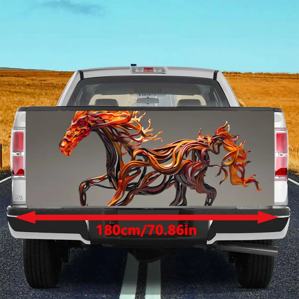 Galloping Art сращенная лошадь с принтом автомобиля хвост багажника защита виниловой