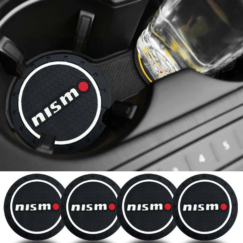

Car Coaster Anti-Slip Pad Badge Styling Water Cup Holder Mat For Nismo R34 GTR Nissan Tiida Sylphy Teana Note X-trail 1 2 Qashqa