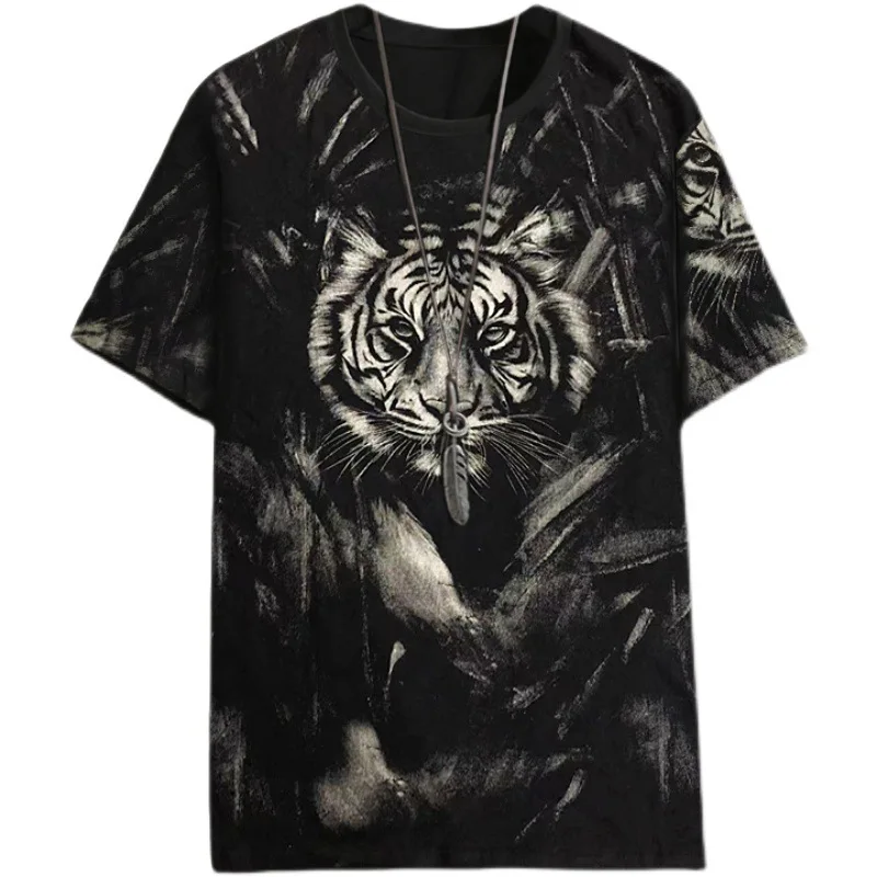 Summer new Large Size men's t-shirt plus size casual loose brother round neck short-sleeved t-shirt 12XL 11XL oversized t shirt
