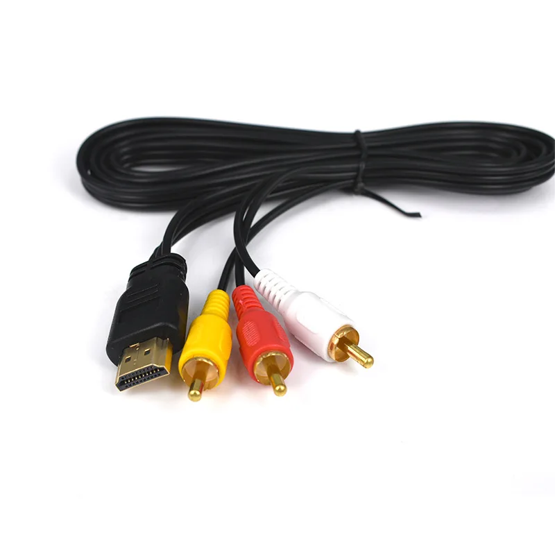 1 5 м HDMI-совместимый штекер к 3 RCA Видео Аудио AV адаптер кабель 3RCA стереозвук для