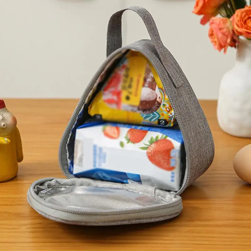 

Треугольная изоляционная сумка из алюминиевой фольги, удобная коробка, сумки для еды, Студенческая сумка для рисовых шариков, портативный контейнер для обеда