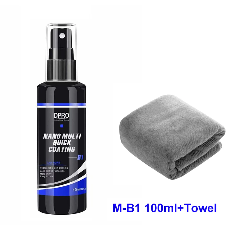 

Dpro Nano Coating Spray 300/100 мл Керамическая жидкость для стекла Водонепроницаемое гидрофобное быстрое покрытие Автокраска Уход Детализация автомобиля M-B1