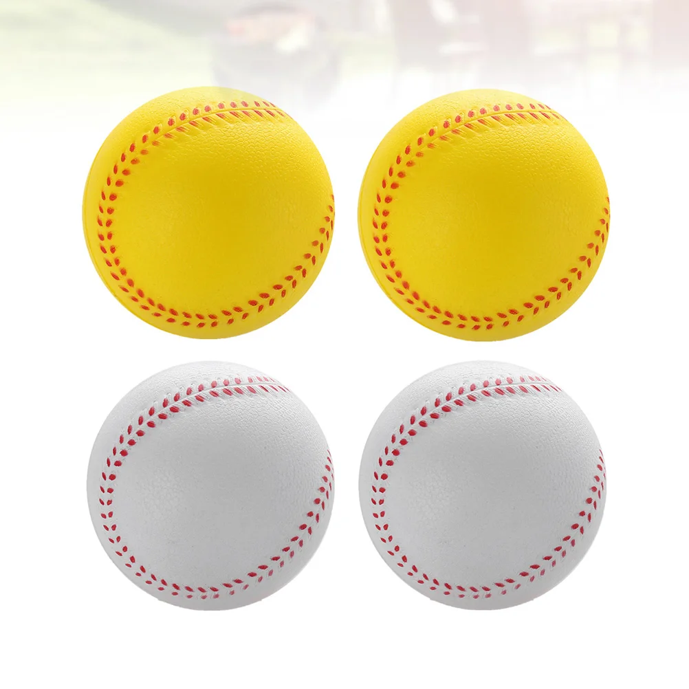 

4 Pcs Stress Ball Baseball Elastic Kids Playset Elasticity Training Student Kidcraft