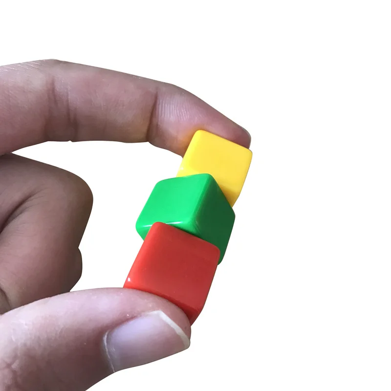 

5Pcs/Lot 16mm Blank Dice High Quality Acrylic Color Blank Dice Can Write and Paste Sticker Chidren Teaching Dice Set