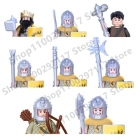 single medieval movie knights kingdoms soldiers building military generals bricks toys for children education giftsseries 31