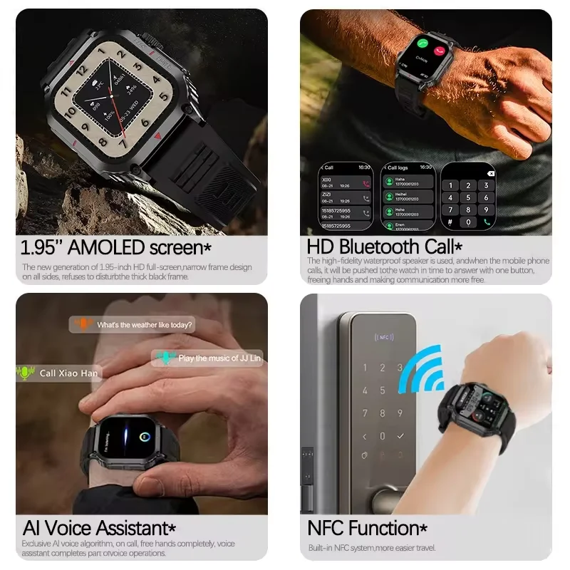 Новинка 2024 спортивные умные часы с GPS и сахаром в крови мужские водонепроницаемые