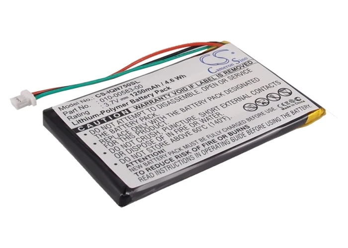 

CS GPS Navigator Battery for Garmin Nuvi 750 Nuvi 755 Nuvi 755T Fits 010-00583-00 Li-Polymer 1250mAh 3.70V CS-IQN750SL