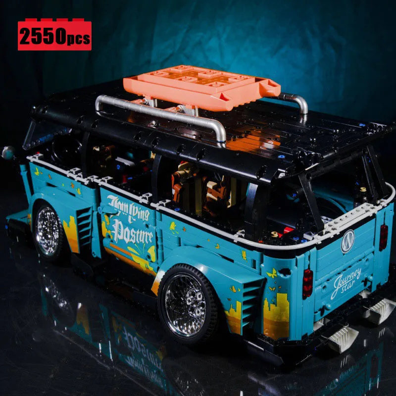 

Creative Classic City Camper Van Building Blocks Moc Idea Car Technical Bricks Model Assembling Toys for Boys Birthday Gift Set