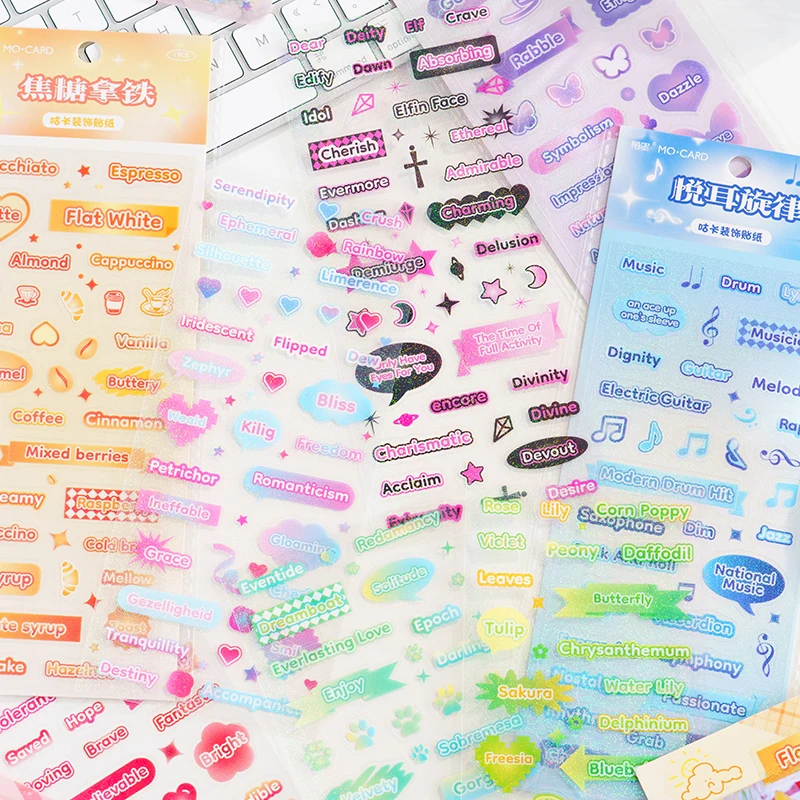 

16pakcs/LOT girls' broken thoughts series stationery creative cute lovely decoration DIY PET sticker