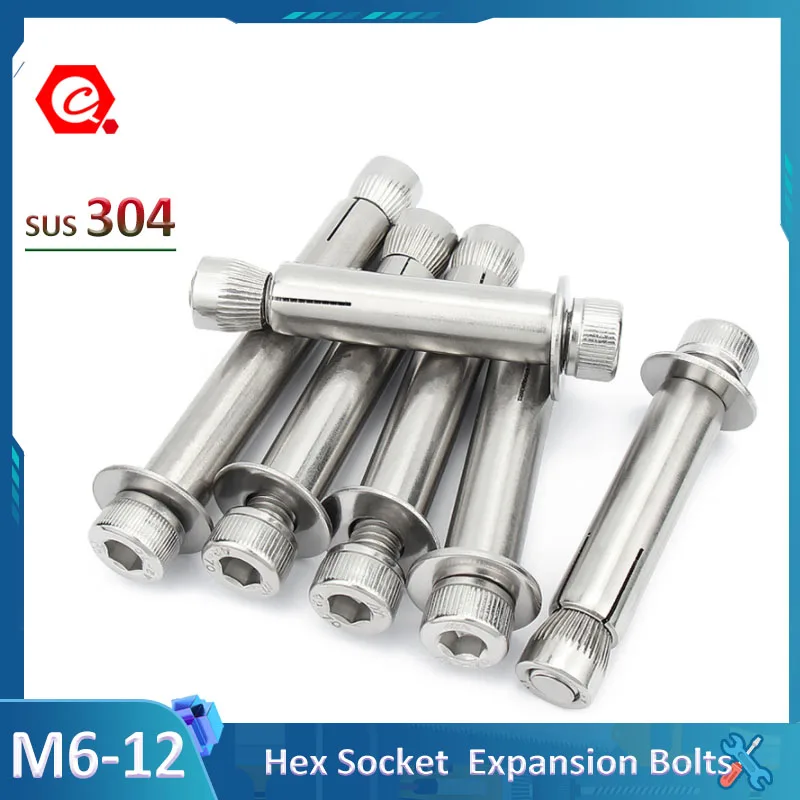 304 нержавеющая сталь Шестигранная головка встроенные расширительные болты винты