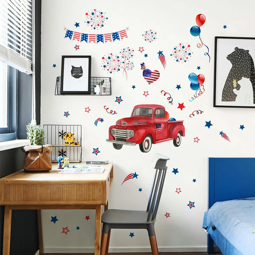 

1 Set Wall Sticker Cartoon Car PVC 30*60cm*2pcs Cartoon Car Anime Room Decor For Kids Room Kindergarten Home Decoration