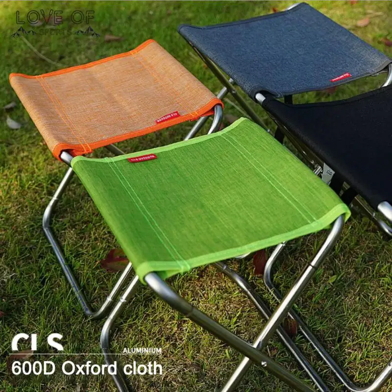 

New Stainless Steel Spring Folding Chair Camping Barbecue Folding Stool Outdoor Fishing Chair Sketch Chair Bench Camping Stool