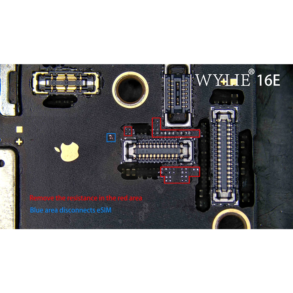 Фото Кабель для разблокировки iPhone 16E (версия для США) с поддержкой eSIM и SIM-карт, слотом для карт и лотком для SIM-карты, совместимый с Super Snow TMSI IC №2