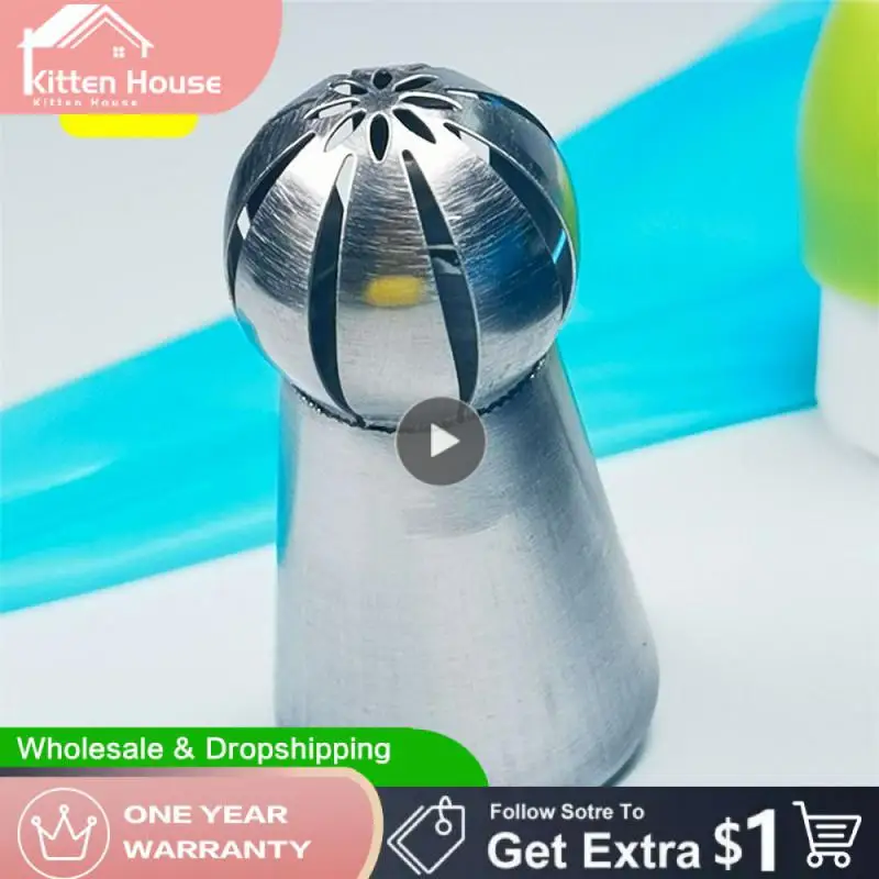 

One-piece Molding Piping Nozzle Easy Demoulding Stainless Steel Material Cream Cap Wear Resistance Easy To Clean Cream Nipple