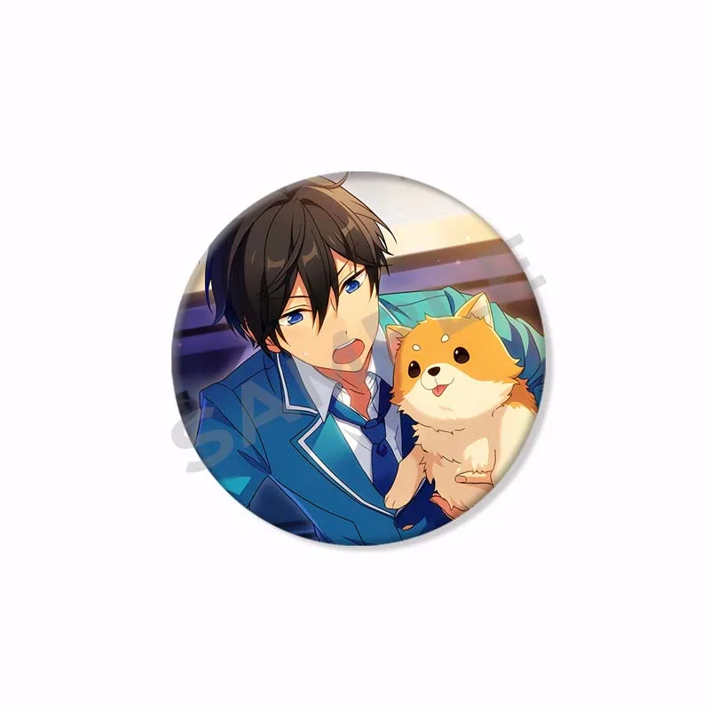 Ансамбль звезд Хватика Хокуто броши на рюкзаке креативный круглый мультфильм