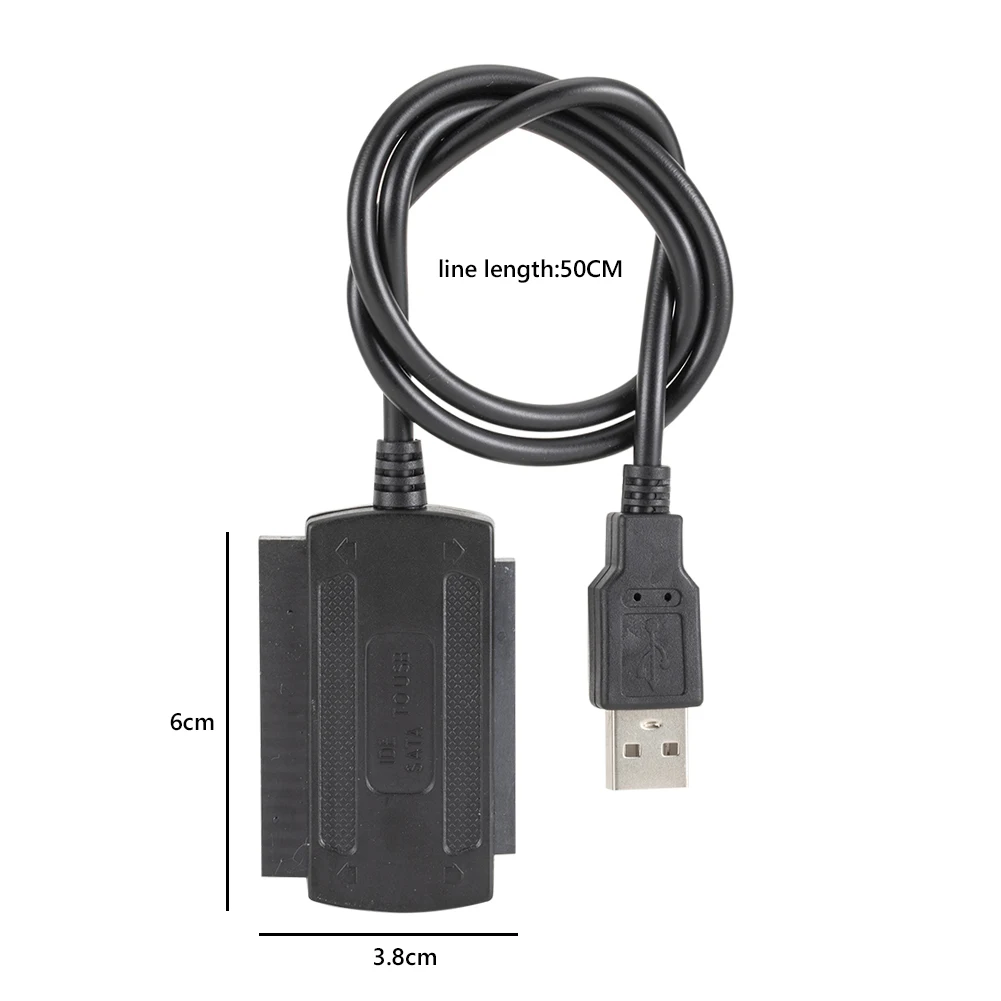 Адаптер-конвертер USB 2 0 в SATA PATA IDE для SSD 5 дюйма с внешним адаптером питания
