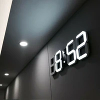 3d modern digital led wall clock 2412 hour display timer alarm home usb powered electronic wall desktop clocks