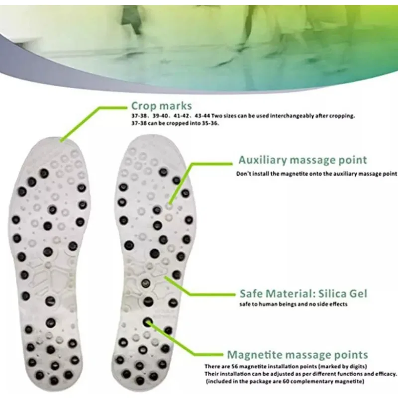 Массажные магнитные стельки унисекс для похудения снижения веса