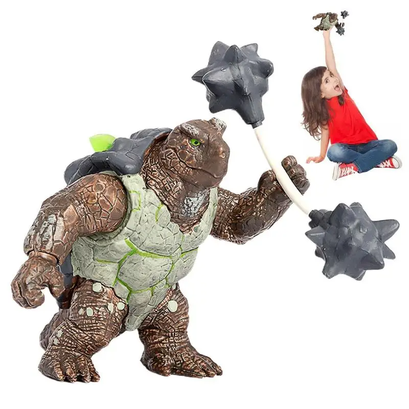 

Имитация фигурки куклы мягкая резиновая Боевая черепаха удерживающий Молот Коллекционная модель игрушки на день детей рождественские под...
