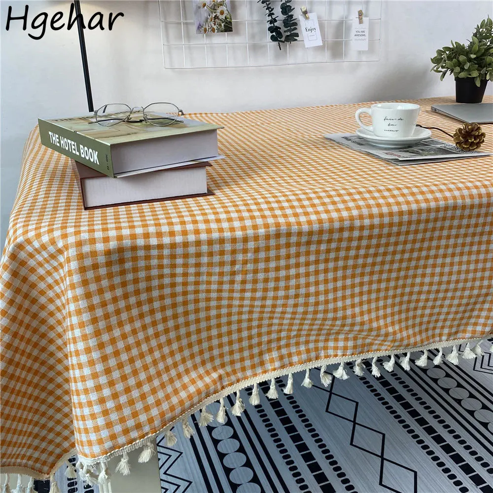 

Plaid Modern Table Cloth Dust-proof Coffee Table Covers Nordic Ins Household Tablecloth Antifouling Picnic Dining Decor скатерть