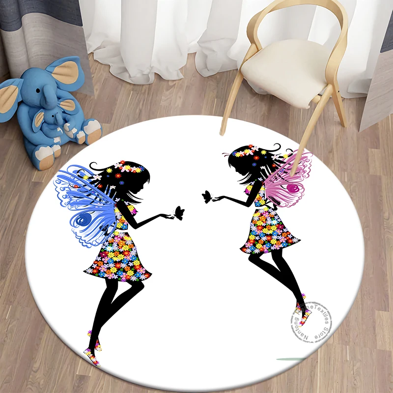 Круглый Детский ковер с принтом медведя коврики для гостиной спальни Домашний