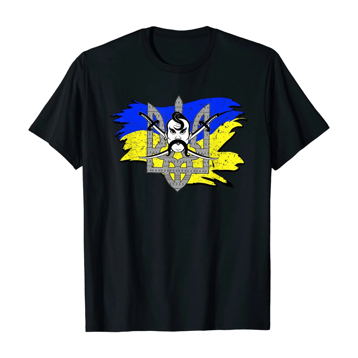 

Ukrainian Tryzub Ukraine Flag Cossack Warrior Mens Gift T-Shirt. Summer Cotton Short Sleeve O-Neck Unisex T Shirt New S-3XL