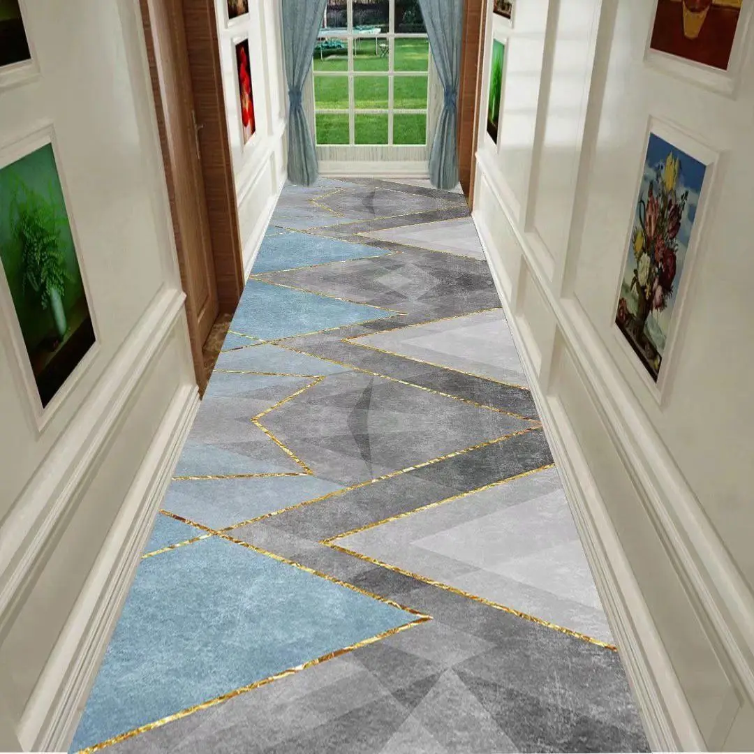 

Geometric Modern Living Room Carpet Kitchen Corridor Bedroom Rugs Doorway Doormat Soft Anti-Slip Balcony Floor Area Couloir Rug