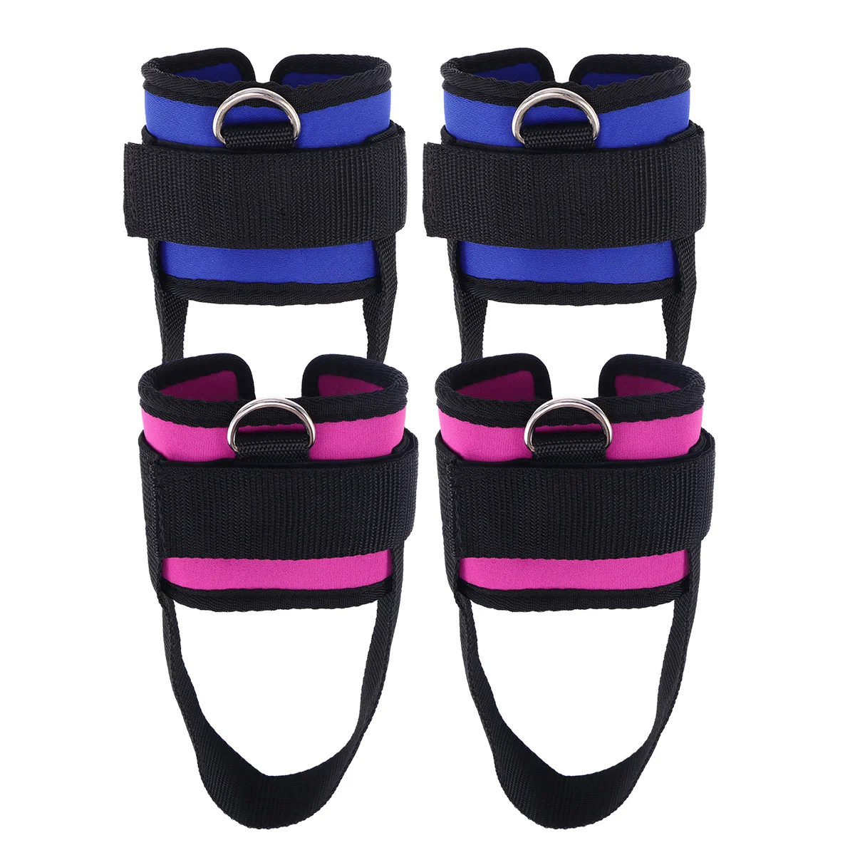 

4 шт. ремешок на лодыжку, мягкая обертка, манжеты на щиколотки с D-образным кольцом для тренировок в тренажерном зале, тренажер для упражнений...