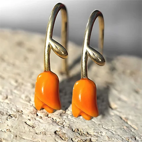 Золотые серьги-капельки NovoPublic