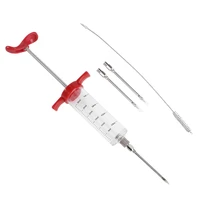1 set of meat injector turkey injector syringe turkey injector seasoning syringe kit