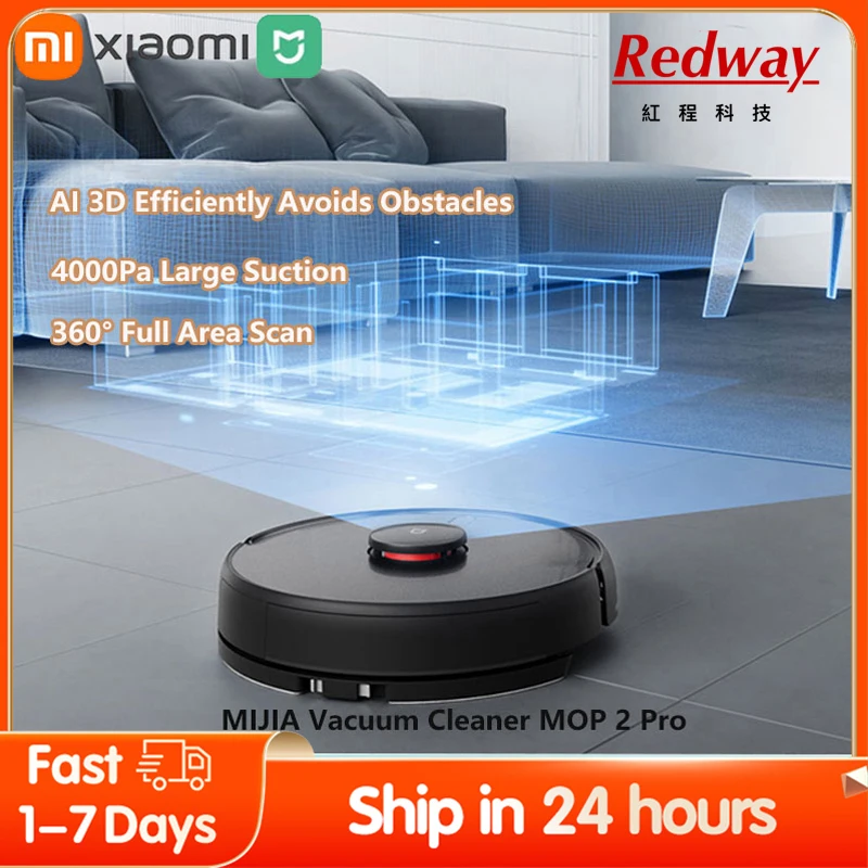 XIAOMI MIJIA ROBOT MOP 2 Pro робот для подметания и мытья полов LDS Лазерная навигация 4 кПа