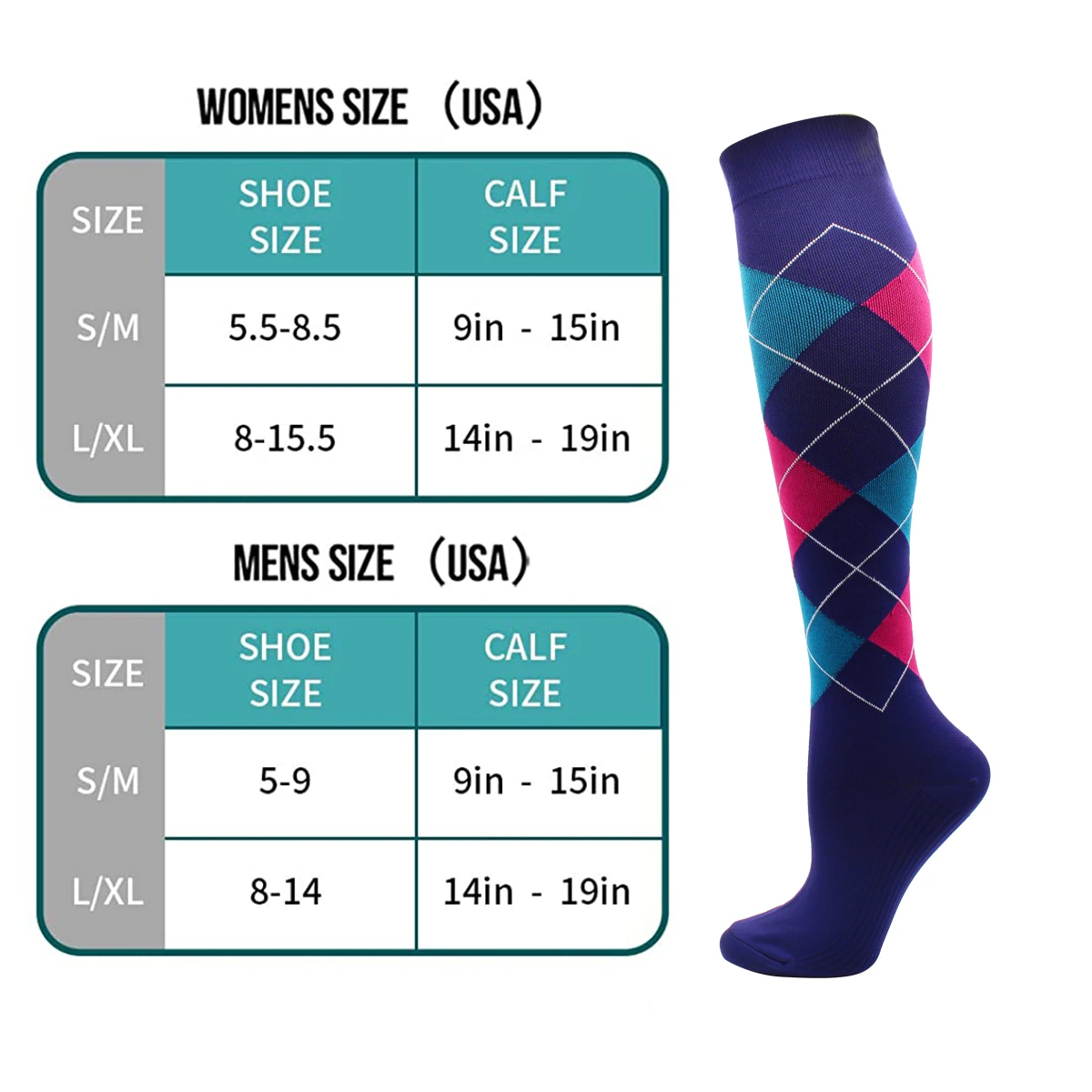 Dropshipping 5Pairs New Compression Socks Fit For Varicose Veins Socks Men Women Outdoor Sports Best Graduated Compression Socks