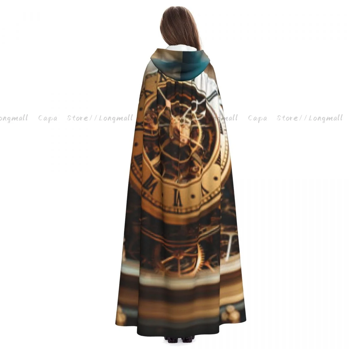 Мантия с капюшоном для взрослых симфонические часы накидка на Хэллоуин длинный