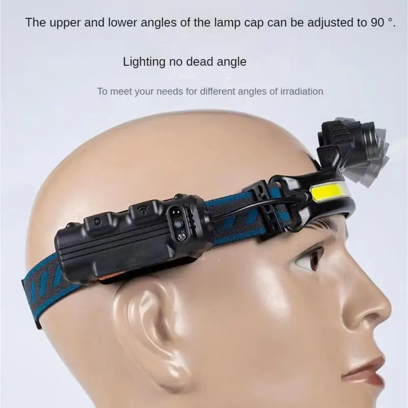 

Sensor LED Wearable Headlamp EPG/XPG+COB Headlight 2000mAh 18650 USB Rechargeable Portable Floodlight Work Light COB