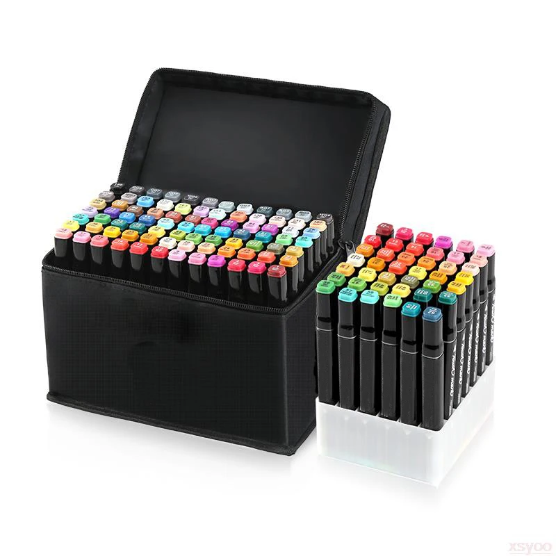 

24/30/40/60/80/168 For Markers Sketch School Art Pen Alcohol Art Drawing Felt Painting Manga Colors Supplies Markers Set Marker