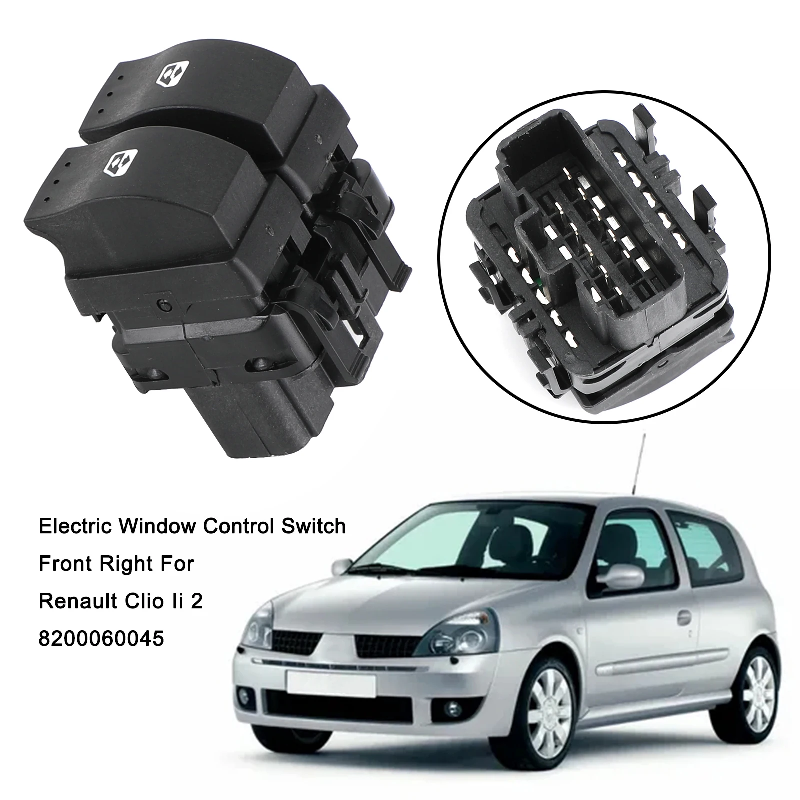

Электрический переключатель управления окном Artudatech, передний правый для Renault Clio Ii 2 8200060045, автомобильные аксессуары