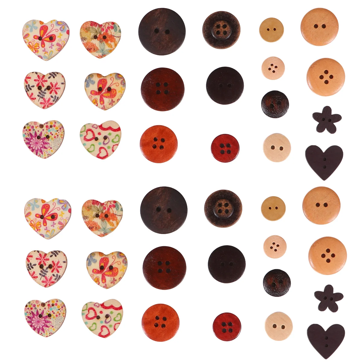 

Buttonssewing Wooden Crafts Vintage Clothing Bulk Wood Decoration Buttoncharms