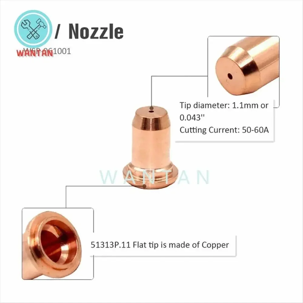 40 шт. 52582 электрод 1 0 мм плазменный 51313 комплект наконечников для IPT-60 PT60 PT40 IPT-40