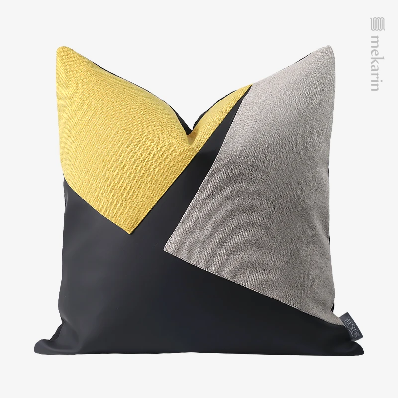 

Geometric simple three-color model room art sofa pillow bedroom pillow