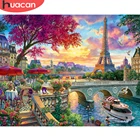 HUACAN краска по номеру ручная краска ed рисование на холсте искусство подарок DIY картинки по номеру город пейзажные наборы домашний декор