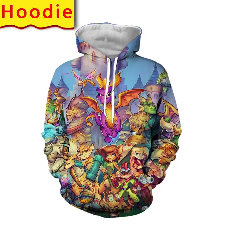 Мужская толстовка с капюшоном и принтом дракона в стиле Харадзюку | одежда