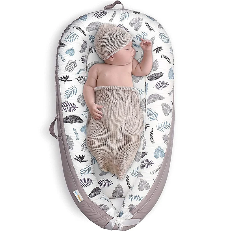 Baby Lounger Newborn Nest Bed For Co-Sleeping Portable Adjustable Soft Cotton Partner For Crib Bassinet Perfect For Traveling