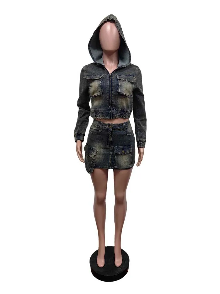 Женский джинсовый комплект Y2K NoEnName_Null