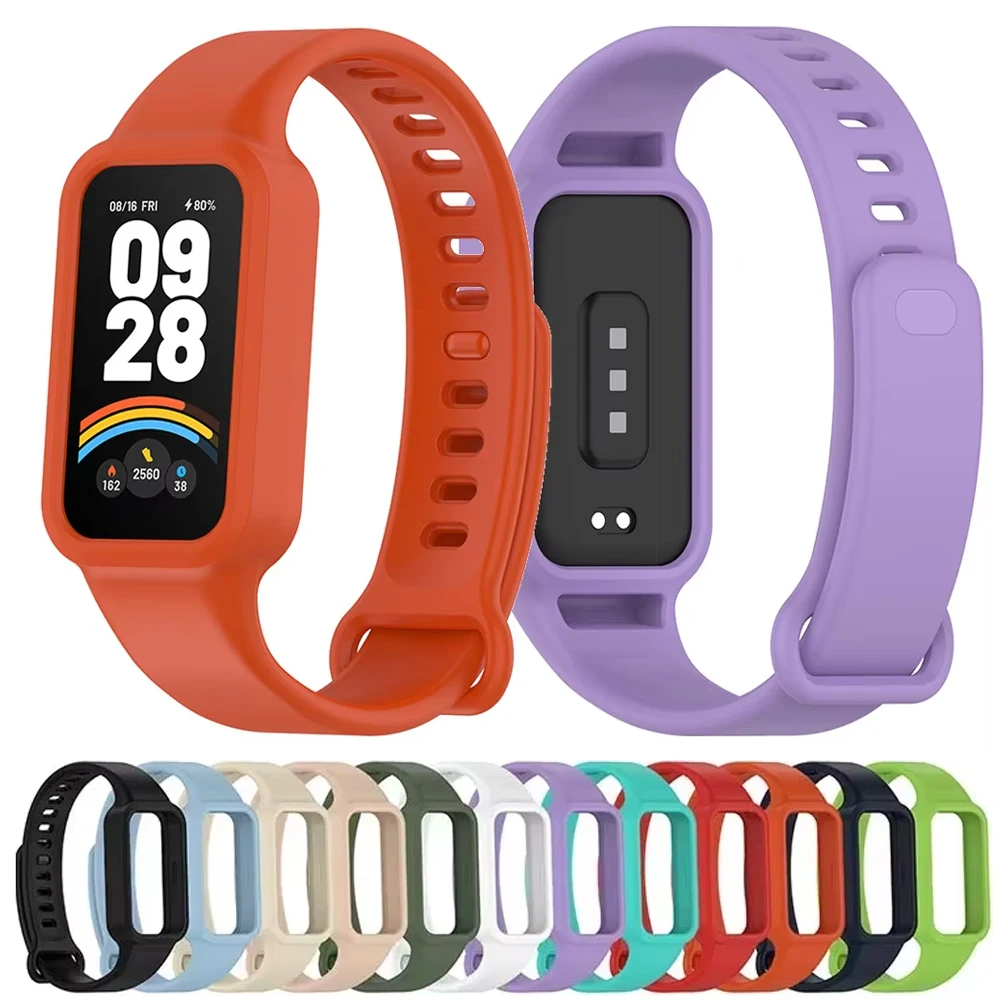 Мягкий силиконовый ремешок Xiaomi Mi Band 8 аксессуары для активного спортивного