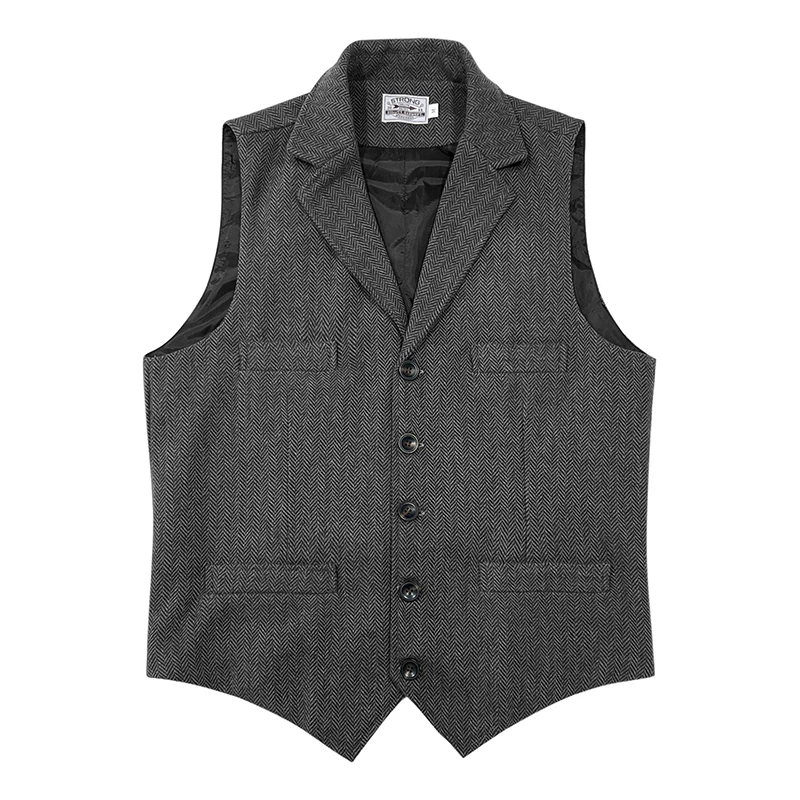 Мужской британский жилет с v-образным вырезом для бизнеса и отдыха в стиле ретро