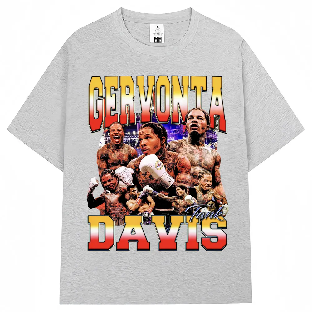 Tank Gervonta Davis T Shirts Fighter Boxer Fashion Vintage T-shirts Oversized Men's Sport Boxing Champion Cotton Tees Streetwear