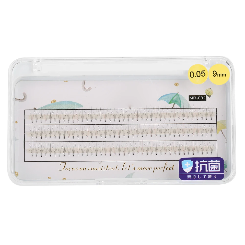 

6 Sizes Natural Soft Blended Claret False Eyelashes Extension Long Fake Eye Lashes 0.05C 9mm