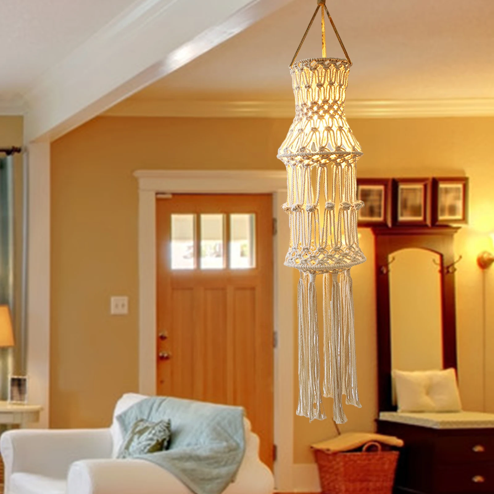 

Lamp Shade Hanging Pendant Light Cover Modern Office Bedroom Living Room Nursery Dorm Room Bohemian Home Decor